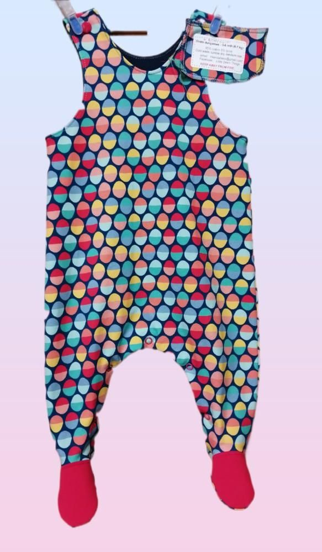 Dungarees - 3-6 mth (6-7 kg).   Coloured ovals