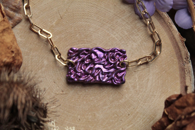 Collier Plaque Organique