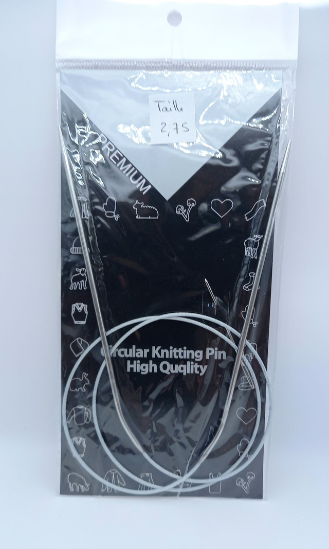 Aiguilles circulaires taille 02.75
