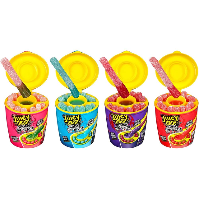 Bazooka Juicy Drop Gummy Dip n Stix 96g
