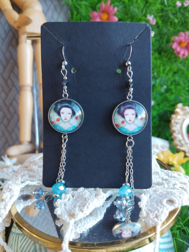 boucles d'oreilles princesses japonaises 