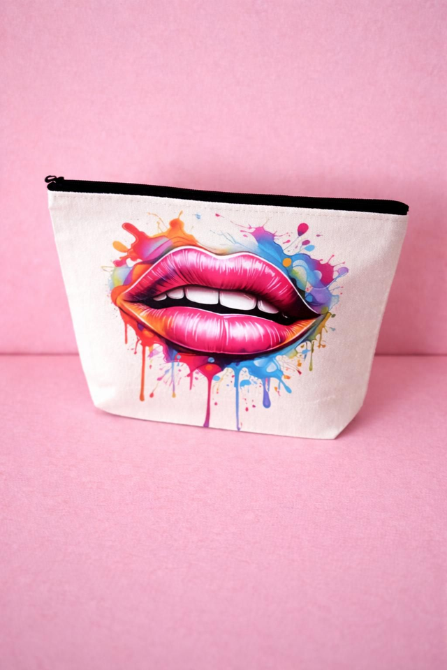 Trousse lèvres roses artistiques