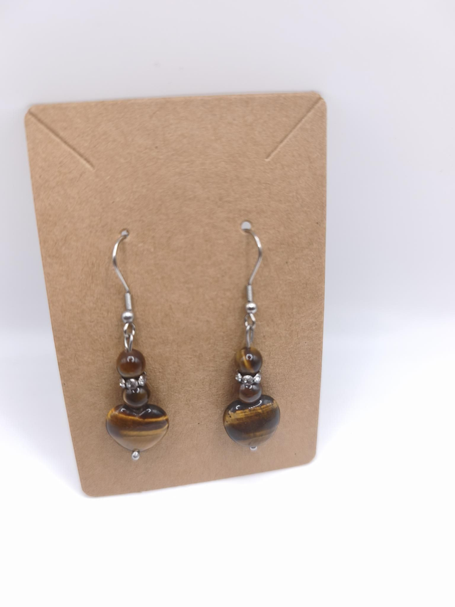 Boucles d'oreilles œil du tigre 