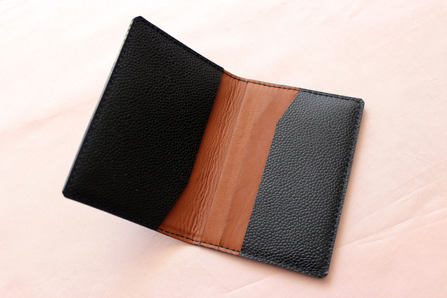 Porte Carte Pliable - Noir&amp;Camel