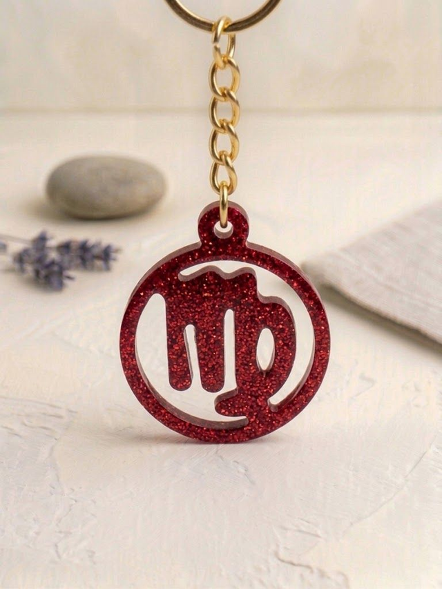 Porte clés Signe Astrologique Rouge 