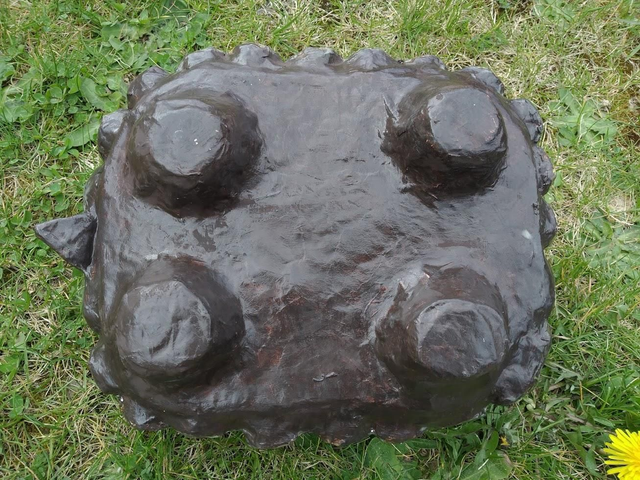 TORTUE DE TERRE, papier mâché, fait main, décoration ou cadeau unique, 32 cm