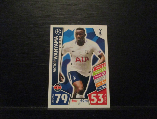 Victor Wanyama - UEFA Champions League Match Attax 2017/18 Original Trading Card #137