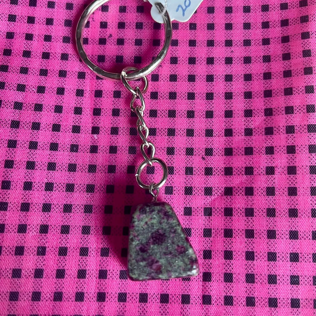Ruby in Zoisite keyring 