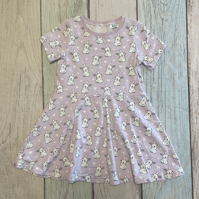 Sommerkleid kurz, Größe 122, Hasen