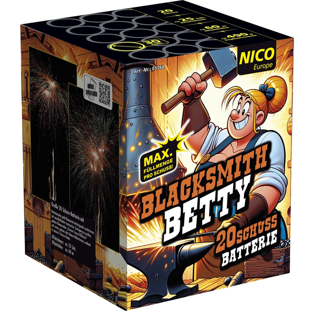 Blacksmith Betty, 20 Schuss, 25 Sec