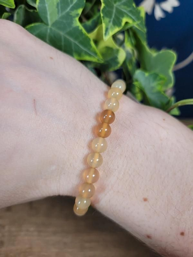 Opale jaune - Bracelet avec perles de 6 mm