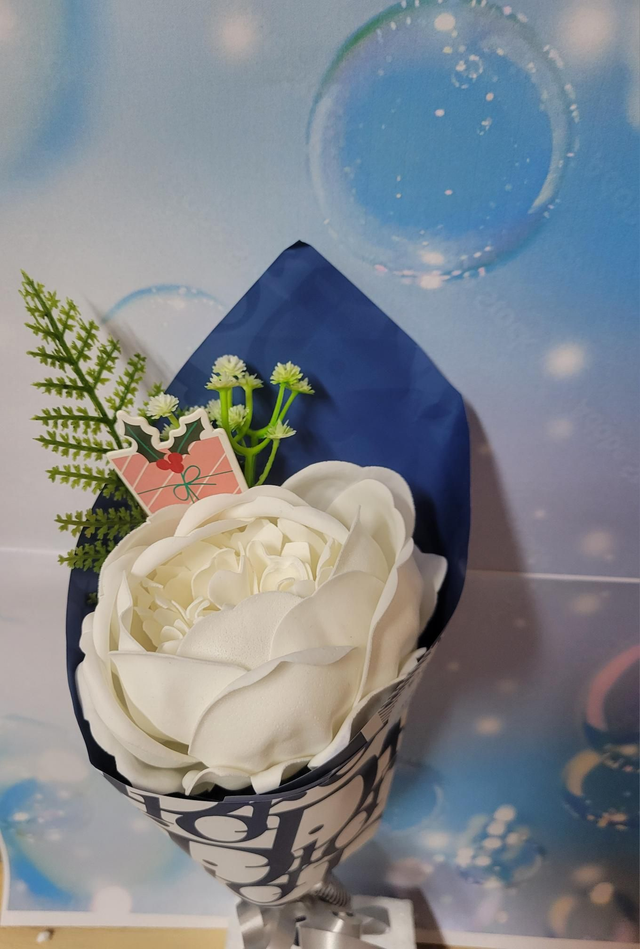 Pivoine de savon blanche