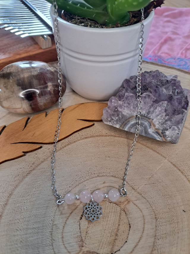 Collier Quartz Rose