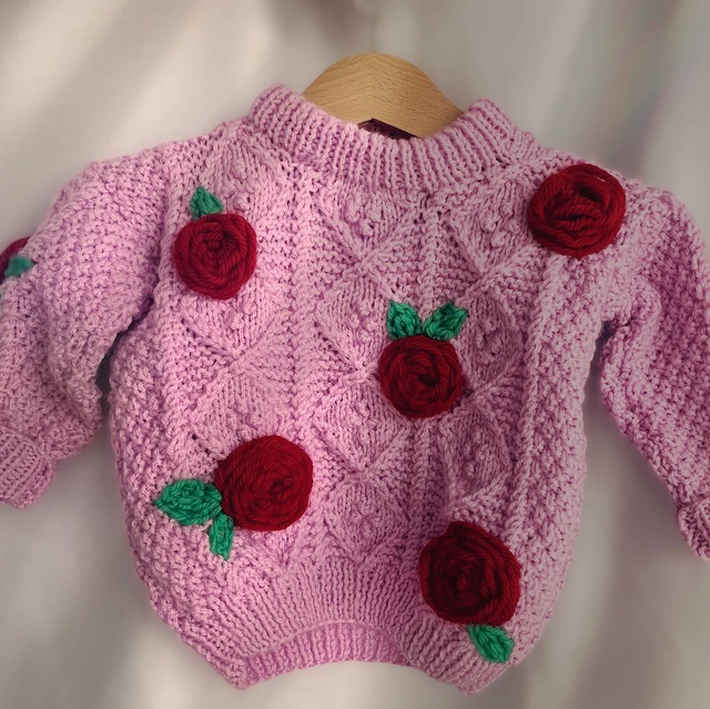 Bunch of Roses knit - 3-6 months 