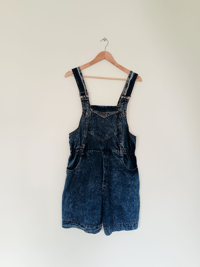 Salopette short en jean 80&#039;s