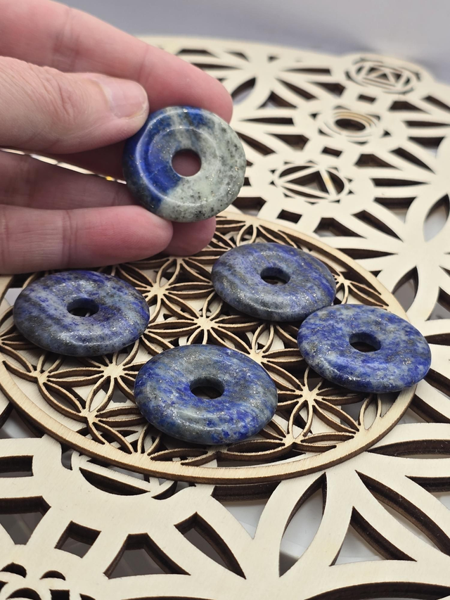 Pendentif donut en Lapis lazuli