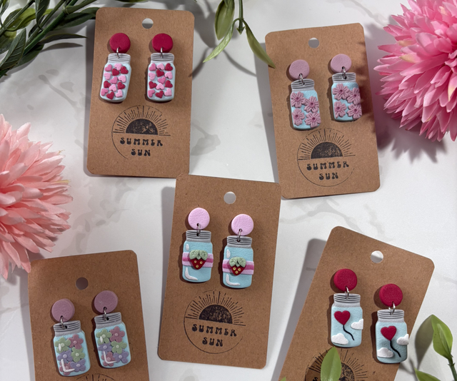 Handmade Jar Clay Earrings