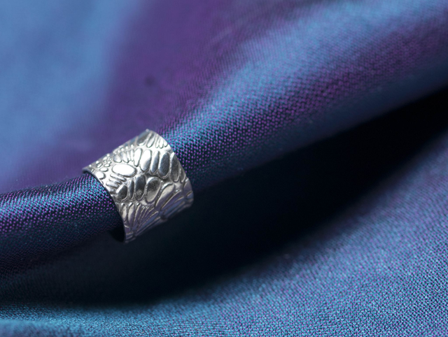 Silver Chunky &quot;Beach Pebble&quot; Ear Cuff