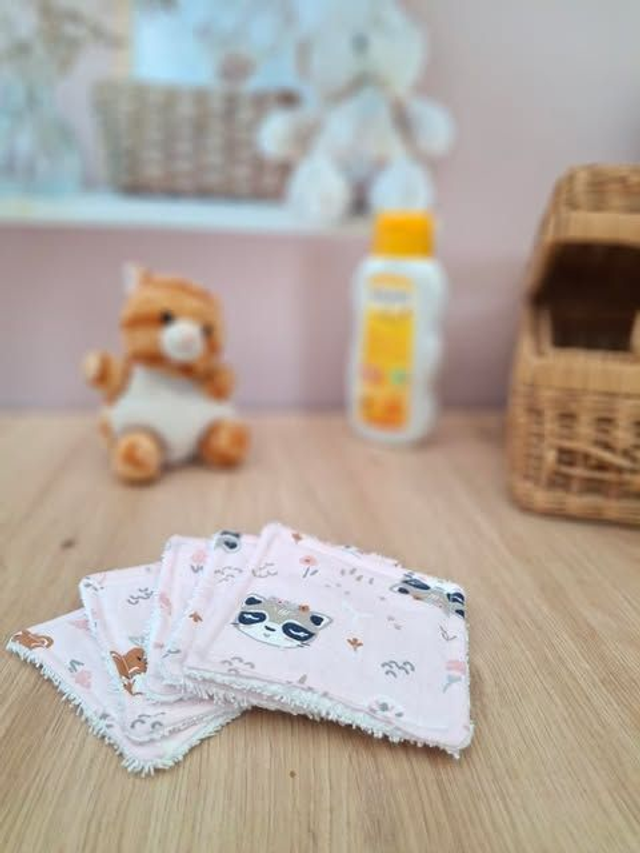 Lingettes lavables - Ratons laveurs