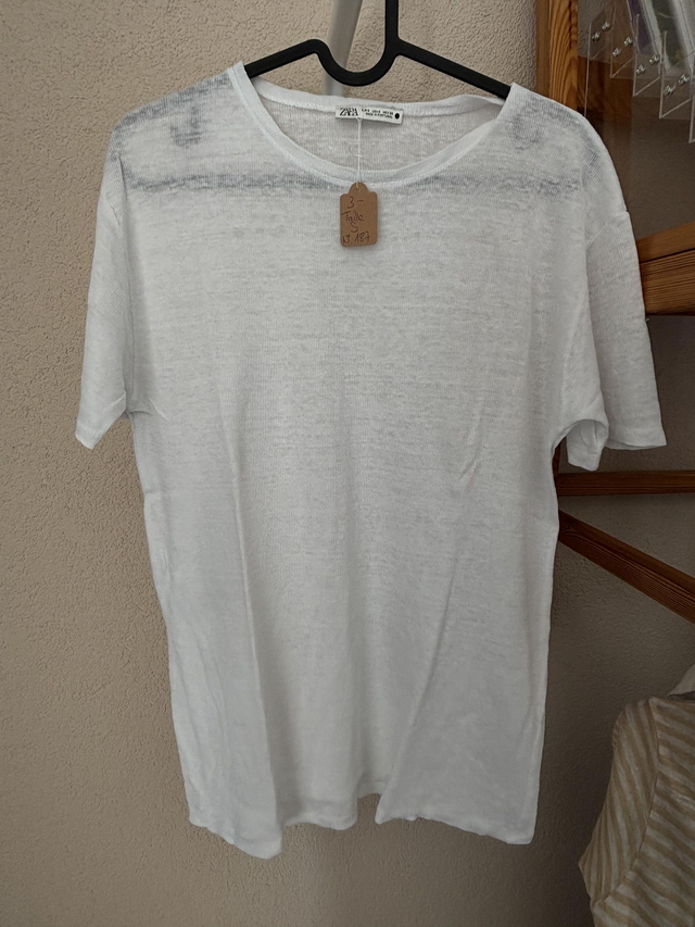 T-shirt blanc Zara (187)