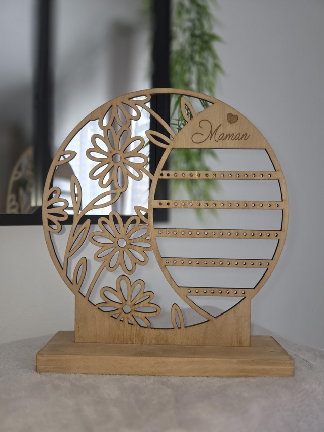 Support bijoux personnalisé &quot;fleurs&quot;