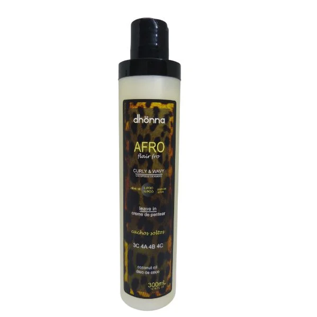 Creme de pentear finalizador afro premium cachos soltos 300g - dhonna 