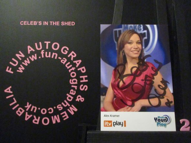 Alex Kramer Authentic Autographed Make Your Play 6x4 Cast Card (2)