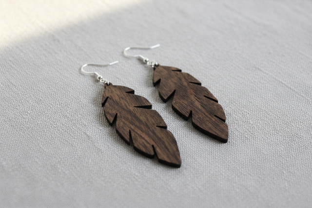 BOUCLE D'OREILLE N°32 : Plume #3