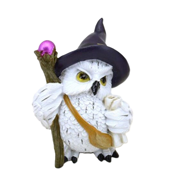 Chouette magique avec bâton et sac de voyage