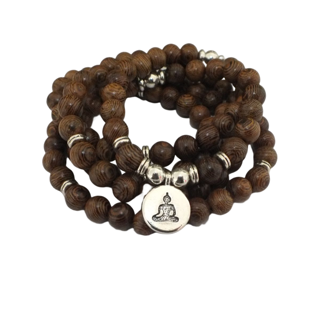 108 Kralen Hout Mala | OM Boeddha Lotus | Kralen | Armband | Ketting  