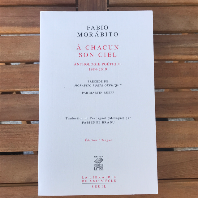 MORÁBITO Fabio - À chacun son Ciel, Anthologie Poétique 1984-2019 (bilingue)