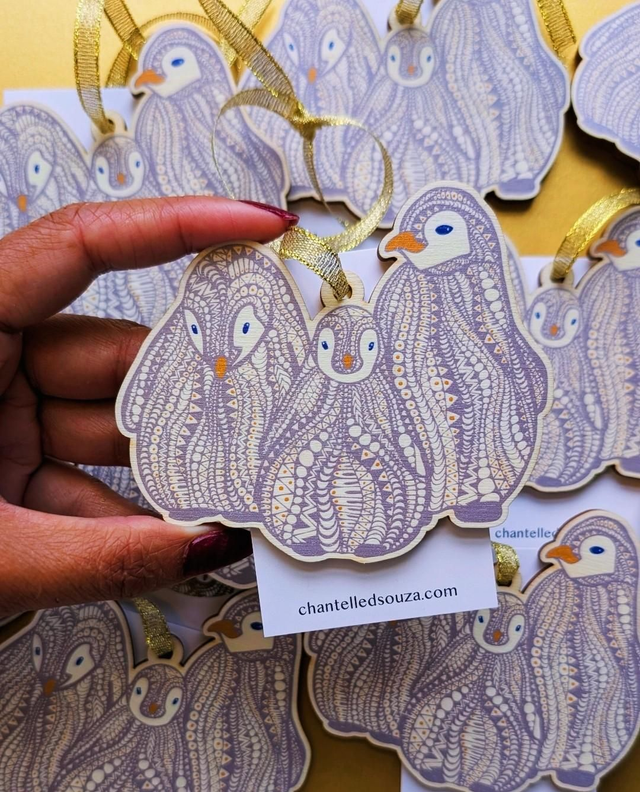 Penguin Hanging Decoration – Eco-Friendly Wooden Ornament