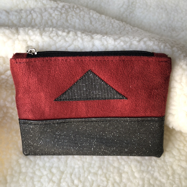 Porte monnaie Cléo bordeaux 