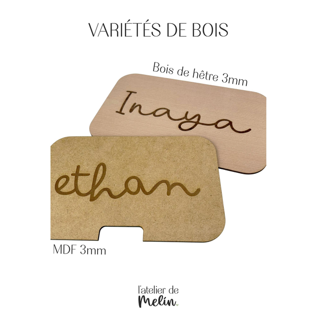 Boule de Noël personnalisée en bois - Ma première Nöel