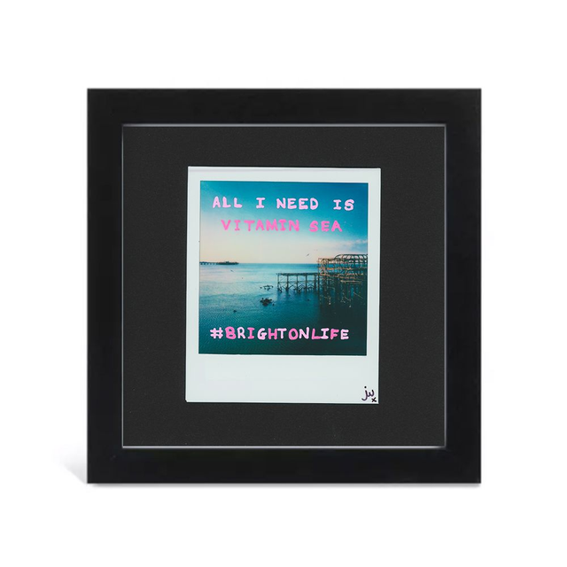 Framed All I Need is Vitamin Sea Polaroid Artwork