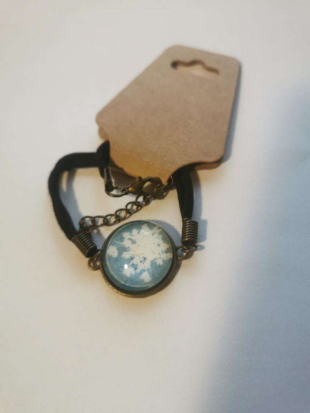 Bracelet souple Fleur de carotte sauvage * modèle unique*