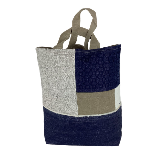 Tote bag Sashiko Patchwork Beige