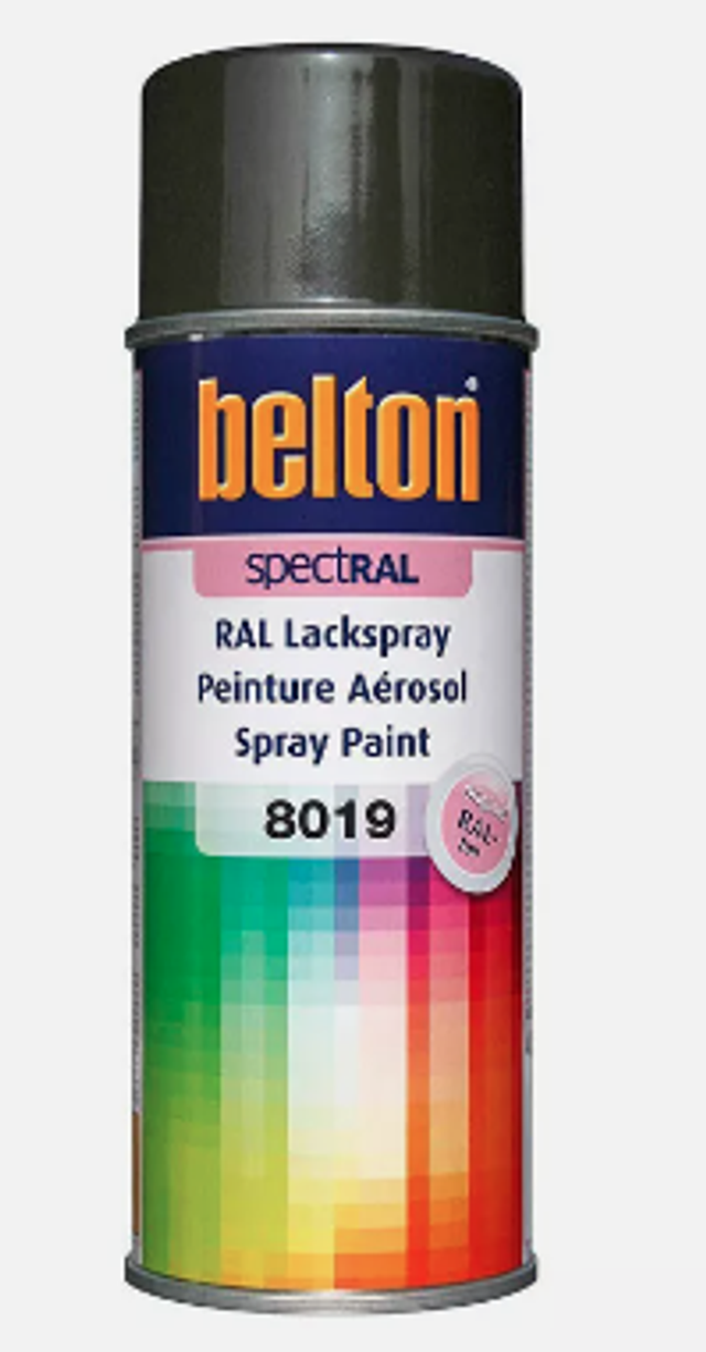 AEROSOL PEINTURE SPECTRAL BRUN GRIS RAL 8019 en 400ml. 