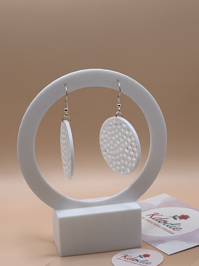 Boucles d'oreilles Géométrique - Rond -  Attaches inox