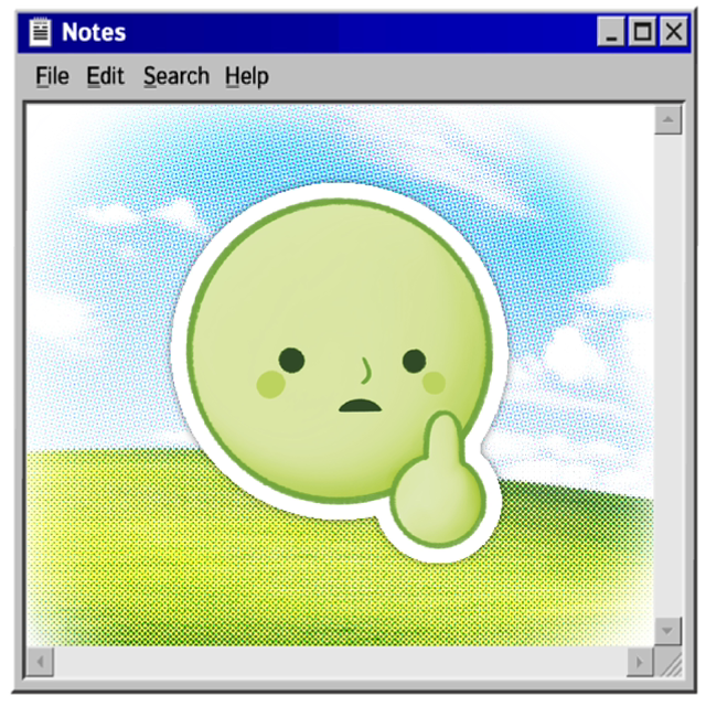 smiski « f*ck u » glossy vinyl sticker