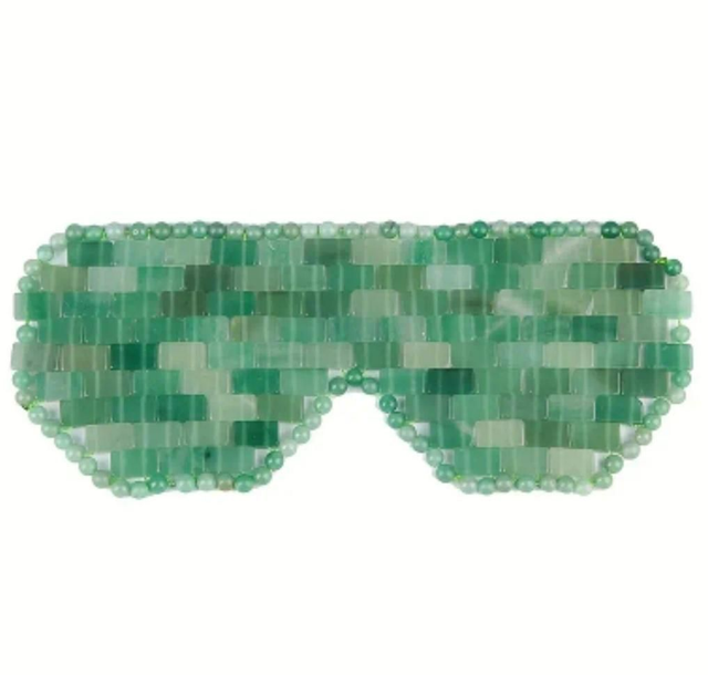 Green Adventurine Crystal Eye Mask
