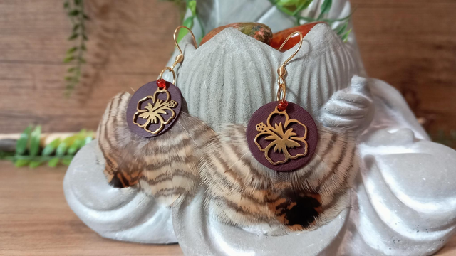 Boucles d&#039;oreilles éventail 