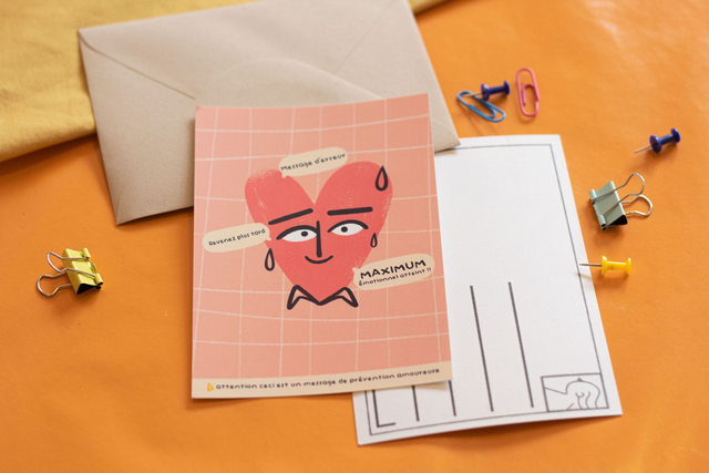 Carte Postale - Coeur timide