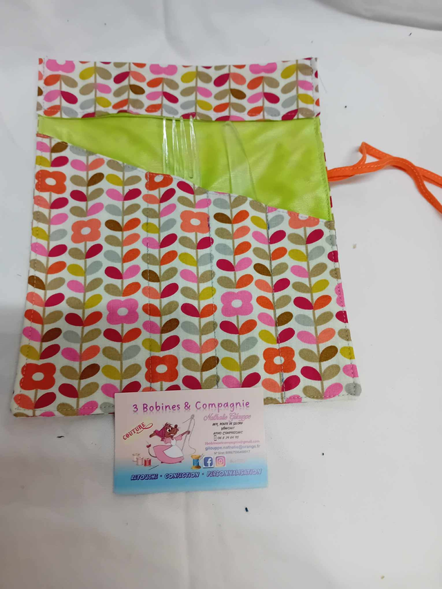 porte couvert nomade fleurs vintage