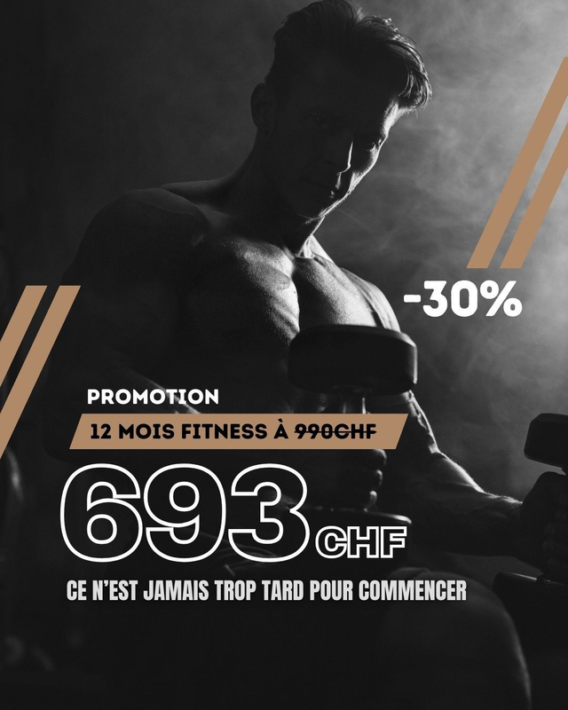 Promotion Abonnement Fitness 12 mois