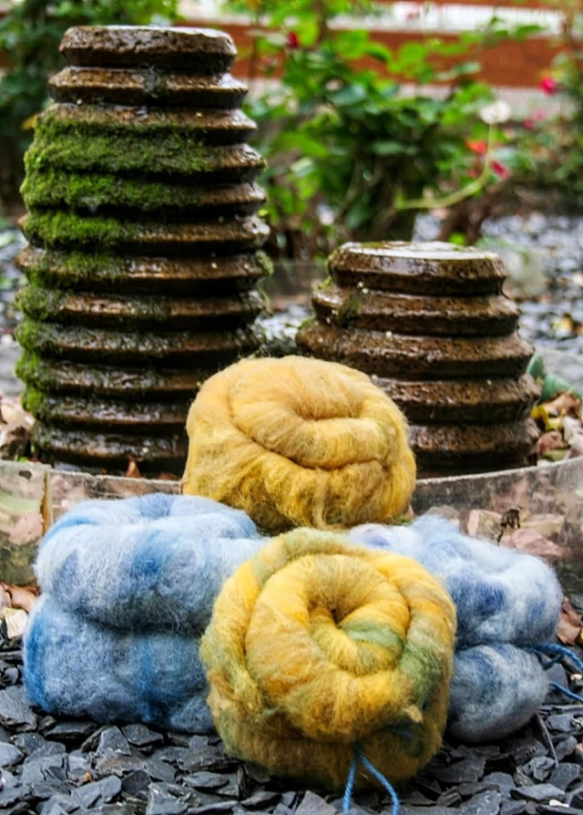 Nappe cardée indigo, 30gr