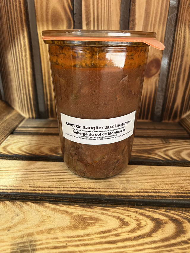 Civet de sanglier aux légumes