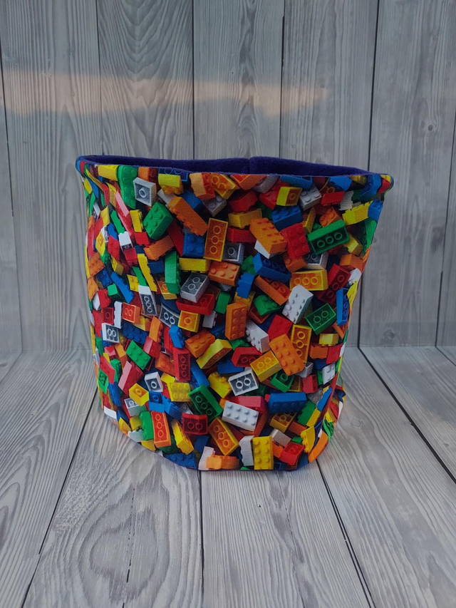 Lego Neck Warmer, Snood with Purple Fleece,