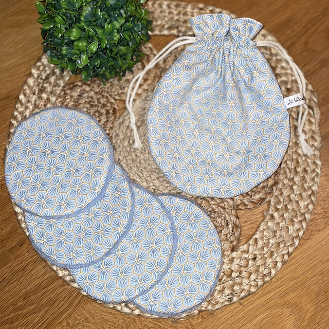 Pochon + Lingettes lavables (lot de 4)