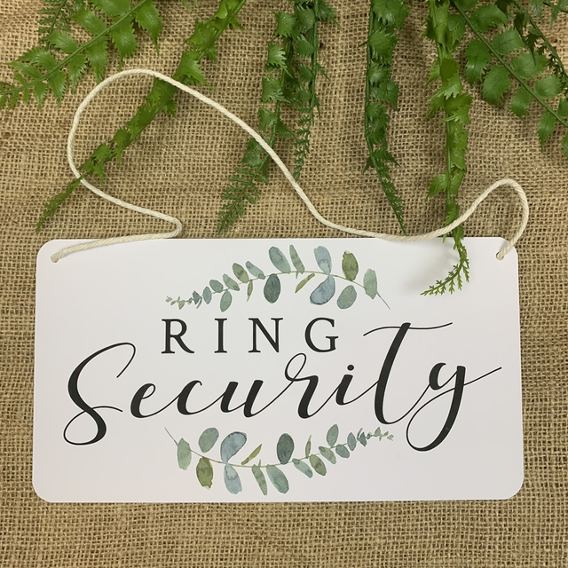 Eucalyptus aisle sign - funny wedding aisle sign for page boy, bridesmaid, usher